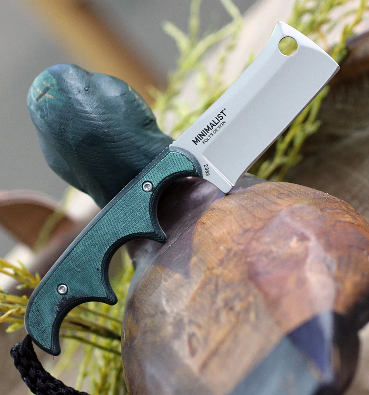 CRKT Minimalist Cleaver, 2.131" 5Cr15MoV Bead Blast Blade, Polised Rasin Infused Fiber Handle - Image 2