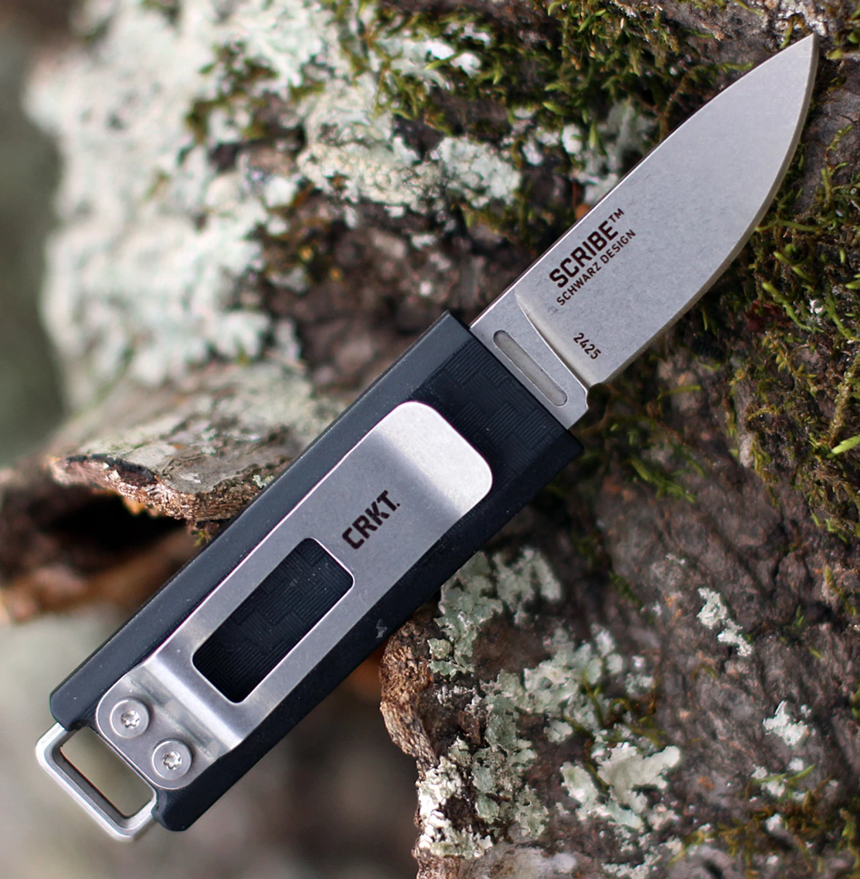 CRKT 2425 Scribe Fixed Blade, 1.74" 5Cr15MoV Stonewshed Plain Blade, ABS Thermoplastic Handle W/ Sheath - Image 2