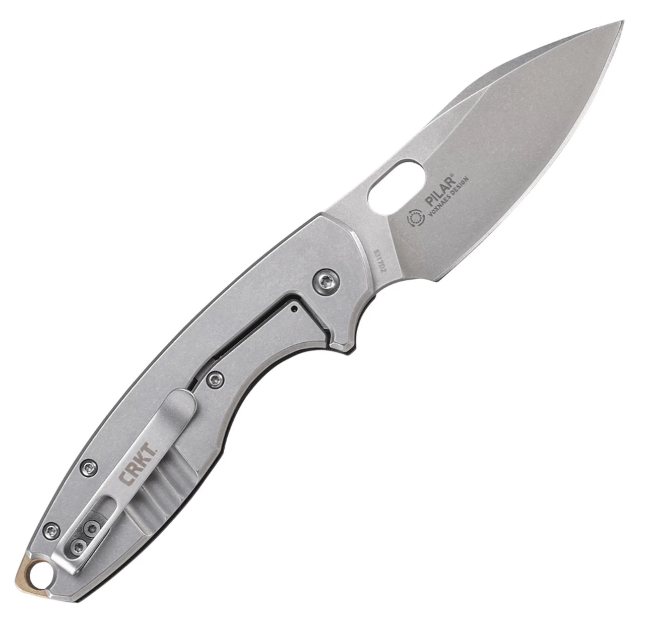 CRKT 5317D2 Pilar III Folding Knife, 2.97" D2 Stonewashed Plain Blade, Black G-10/ Stainless Steel Handle - Image 2