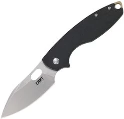 CRKT 5317D2 Pilar III Folding Knife, 2.97" D2 Stonewashed Plain Blade, Black G-10/ Stainless Steel Handle