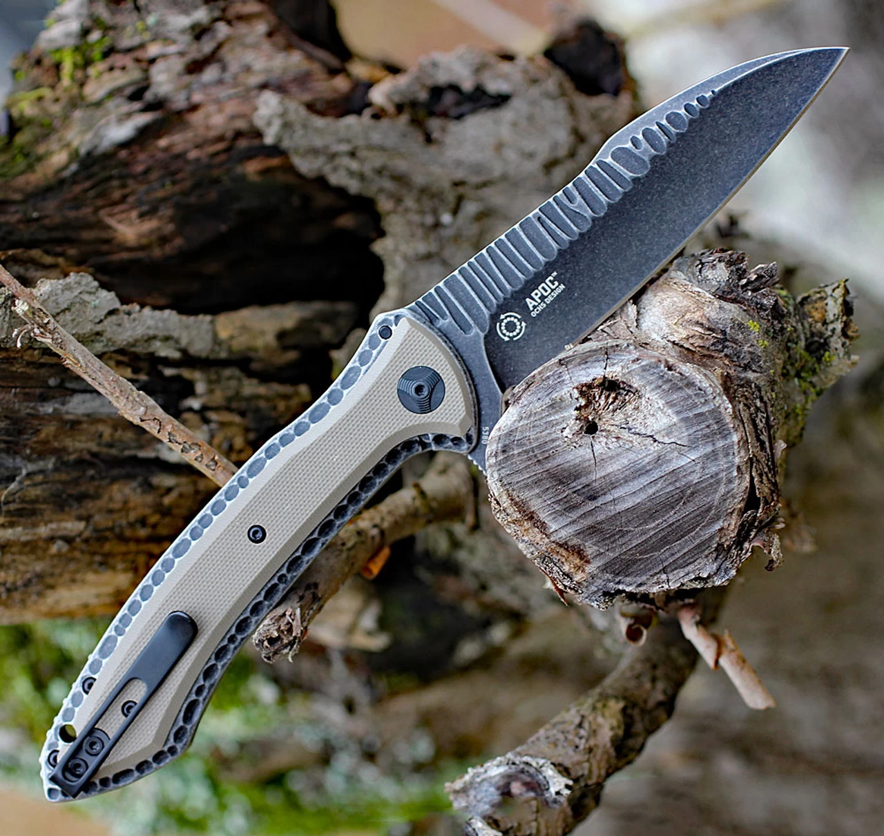 CRKT Apoc Framelock CR5380, 3.978" 8Cr13MoV Plain Blade, G10 Handle - Image 2