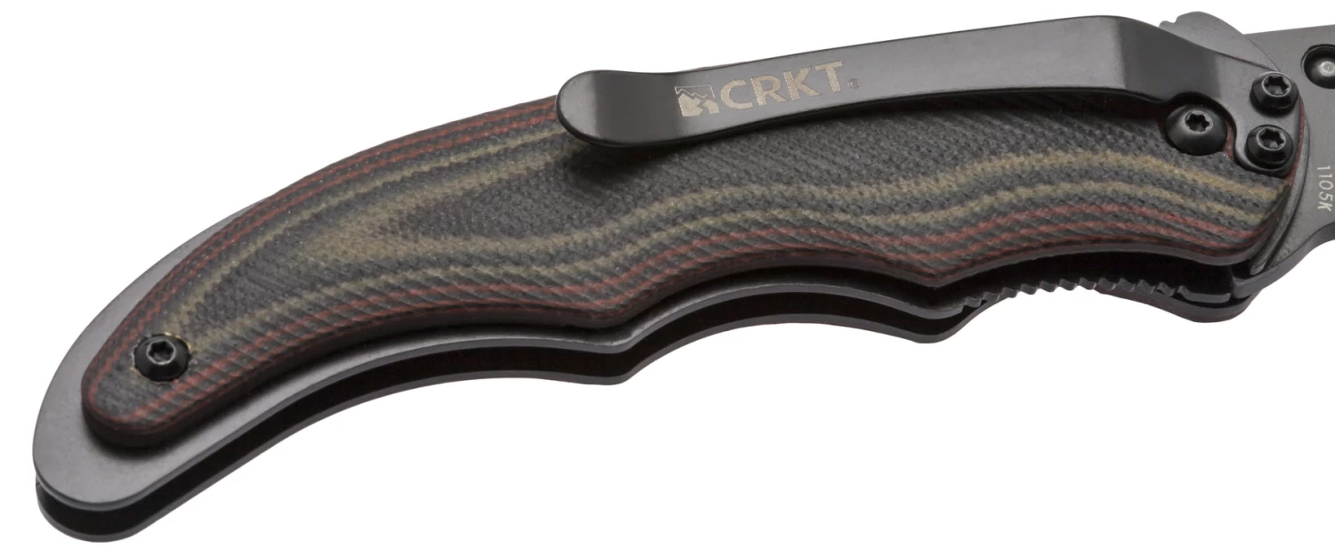 CRKT Endorser, 3.18" Black Assisted Blade, G10 Handle - 1105K - Image 11