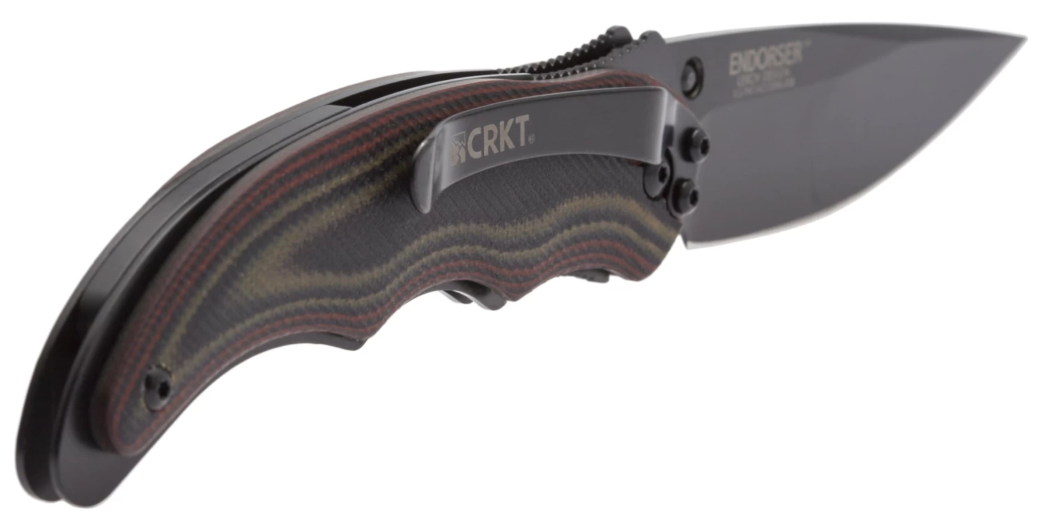 CRKT Endorser, 3.18" Black Assisted Blade, G10 Handle - 1105K - Image 8