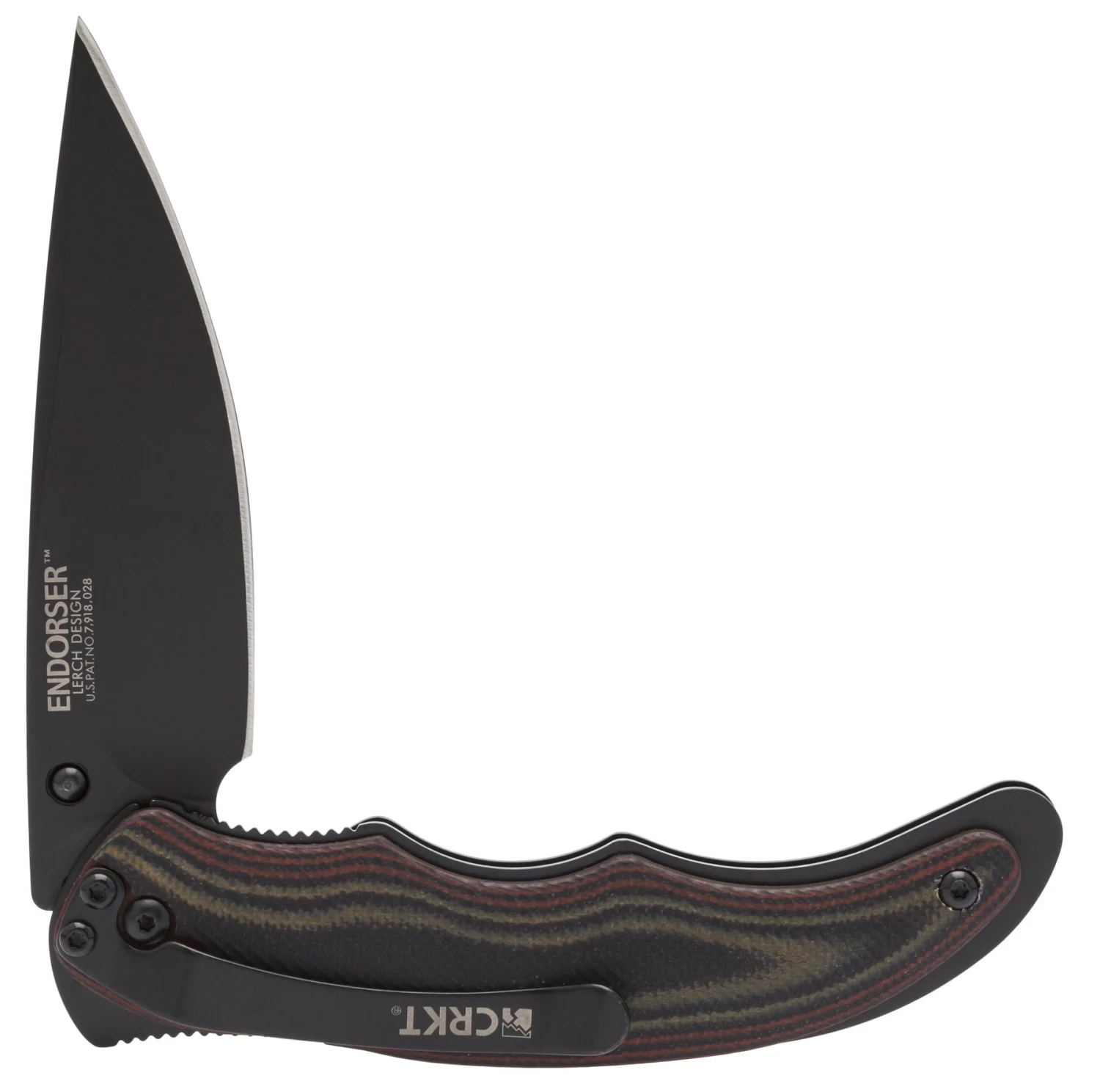 CRKT Endorser, 3.18" Black Assisted Blade, G10 Handle - 1105K - Image 12