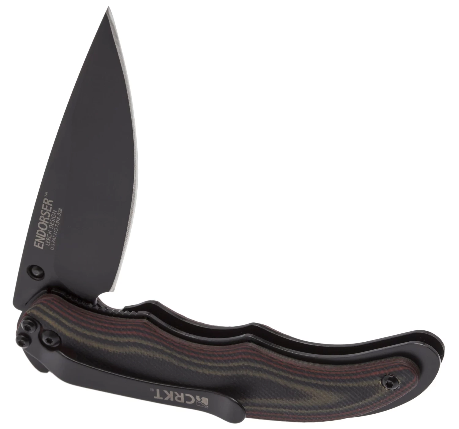 CRKT Endorser, 3.18" Black Assisted Blade, G10 Handle - 1105K - Image 14