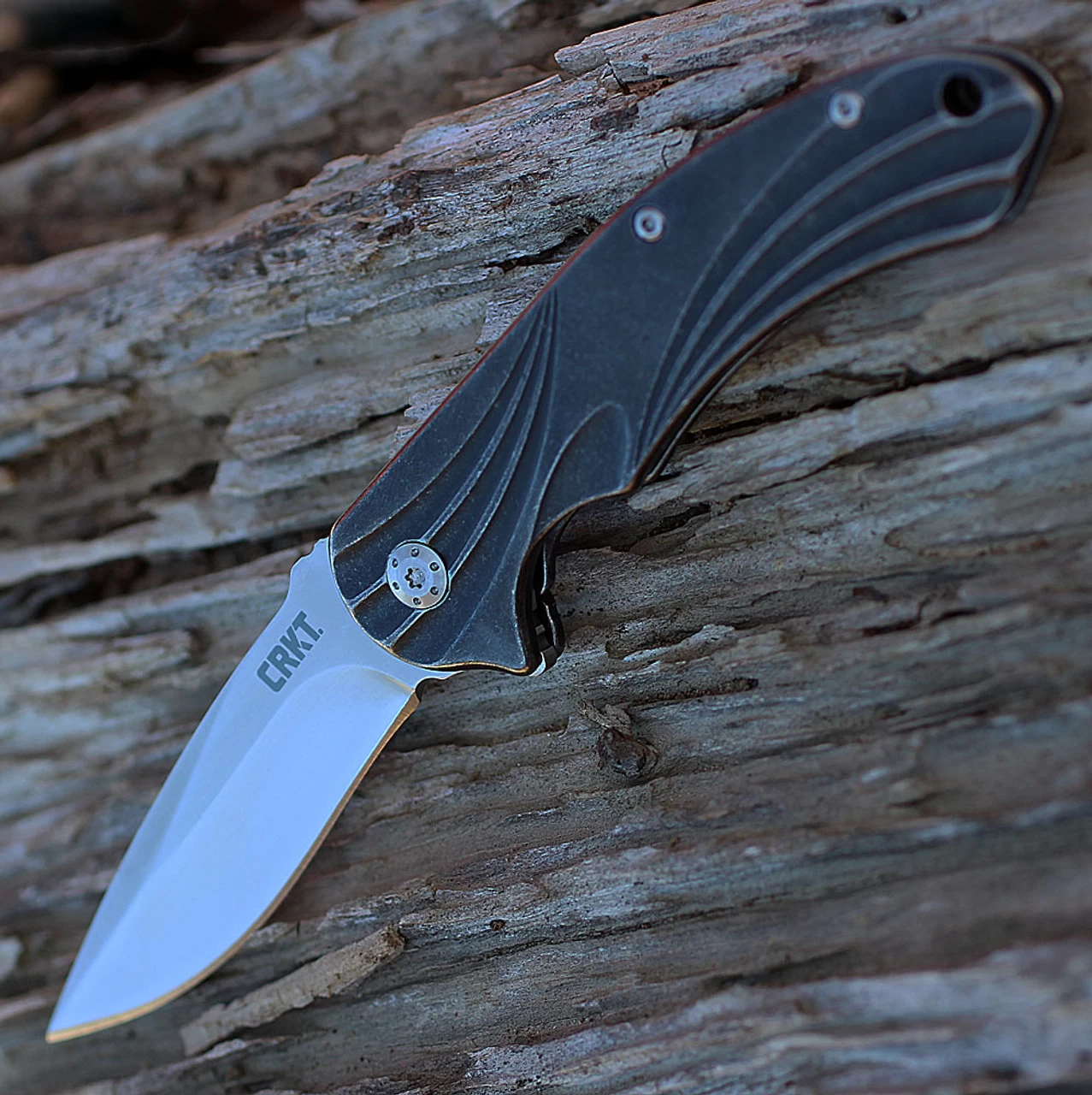 CRKT 6016 Williwaw, 3.02" 8Cr13MoV Plain Blade, Stainless Handle