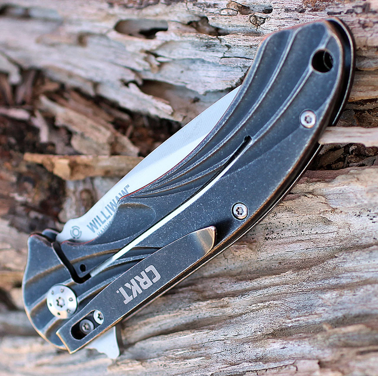 CRKT 6016 Williwaw, 3.02" 8Cr13MoV Plain Blade, Stainless Handle - Image 4