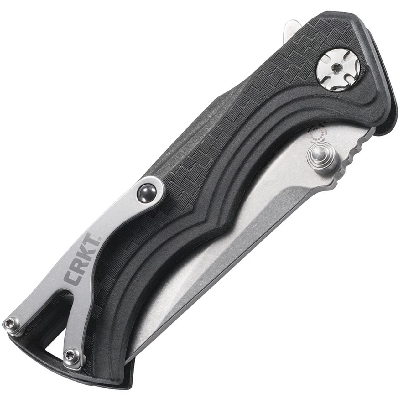 CRKT BT Fighter Button Lock CR5220, 2.856" 8Cr13MoV Plain Blade, Glass Reinforced Nylon Handle - Image 2