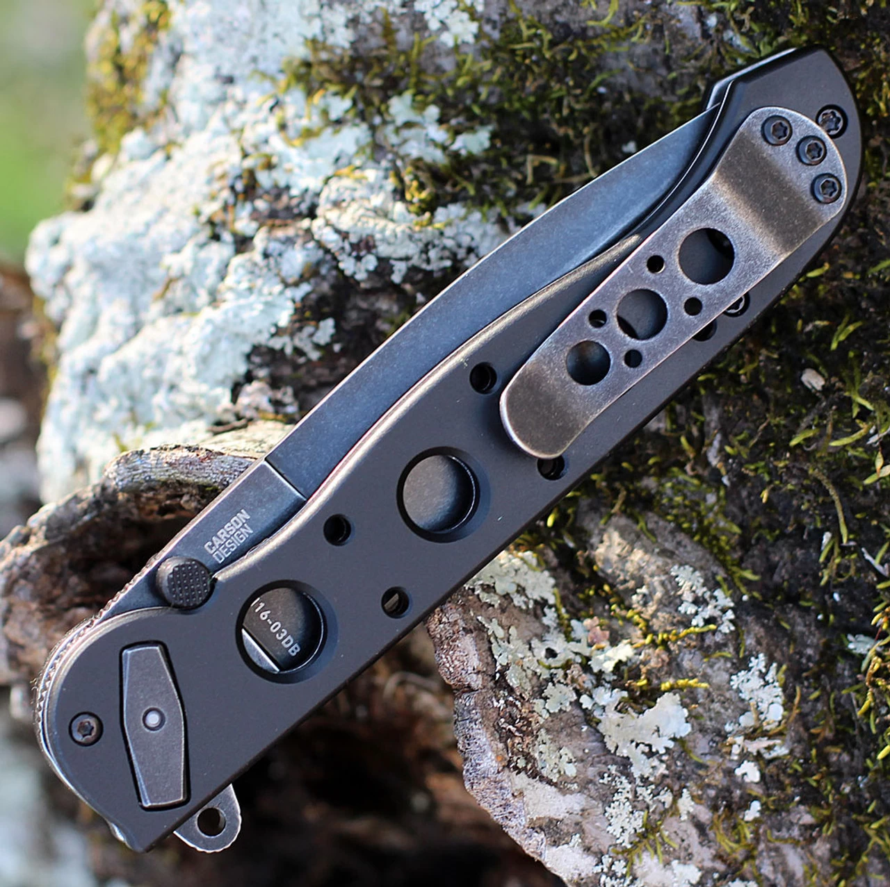 CRKT M16 Carson Deadbolt Spear Blk Alum (3.58" D2 Blk Spear) M16-03DB - Image 4