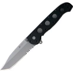 CRKT M16-14Z Large Tanto, 3.9" AUS8 Tanto Combo Blade, Black GFN Handle