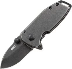 CRKT Squid Compact A/O Folder - SS Handle (1.75" Blk SW 8Cr13MoV) 2485K