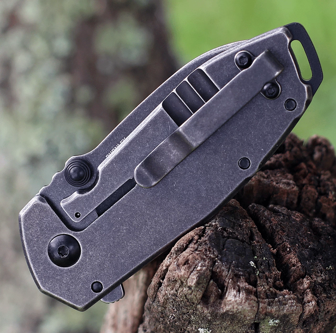 CRKT Squid Assisted Flipper 2493, 2.37" 8Cr14MoV Stainless Steel Black Stonewashed Plain Blade, Black Stainless Steel Handles - Image 4