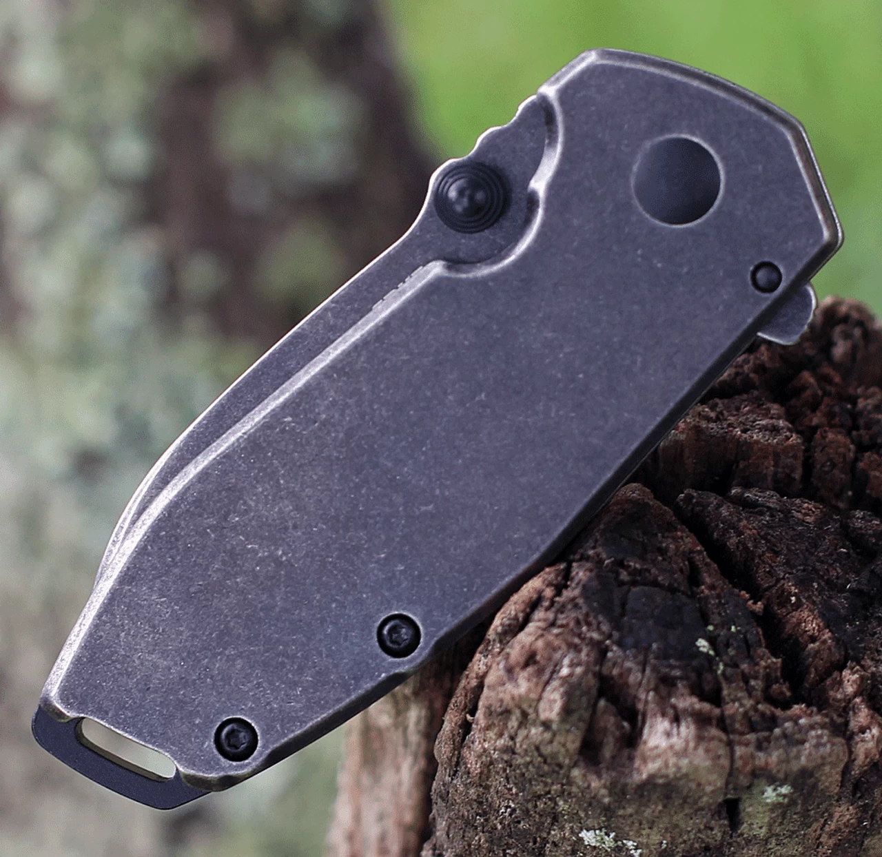 CRKT Squid Assisted Flipper 2493, 2.37" 8Cr14MoV Stainless Steel Black Stonewashed Plain Blade, Black Stainless Steel Handles - Image 3