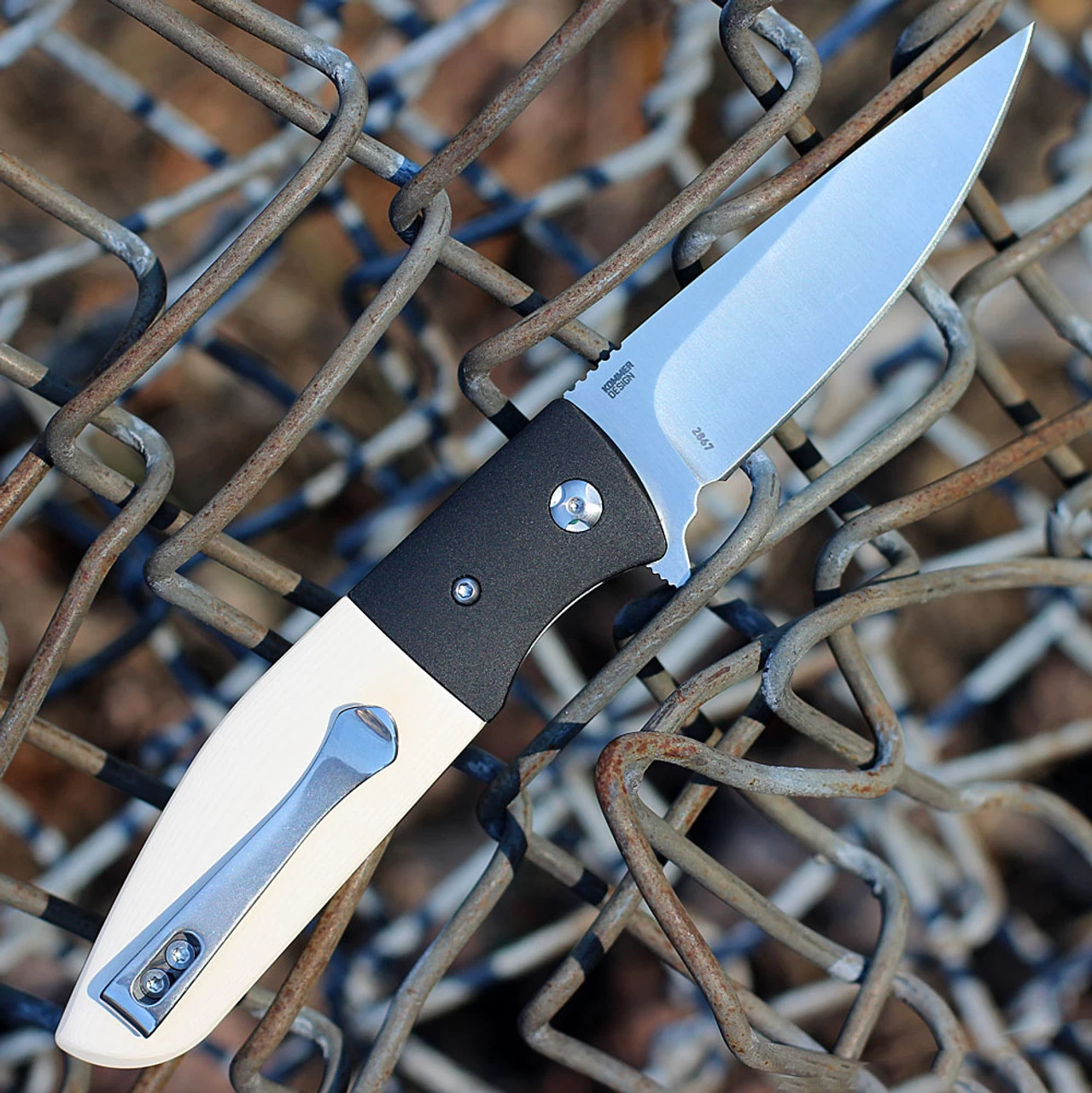 CRKT Kommer Curfew - IWhite Alum. (3.12" 8Cr13MoV Satin) 2867 - Image 2