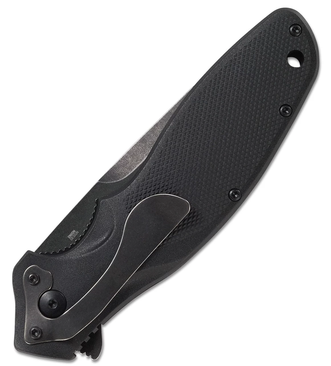 CRKT Shenanigan Spring Assisted Flipper K800KKP, 3.35" 1.4116 Stainless Steel Black Stonewashed Veff Serration Blade, Black GRN Handles - Image 3