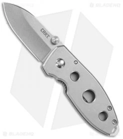 CRKT Burnley Squid Holey Frame Lock Knife (2.25" Stonewash) 2491