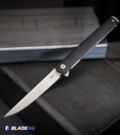 CRKT CEO Flipper Liner Lock Knife Black GRN (3.4" Satin) - Image 4