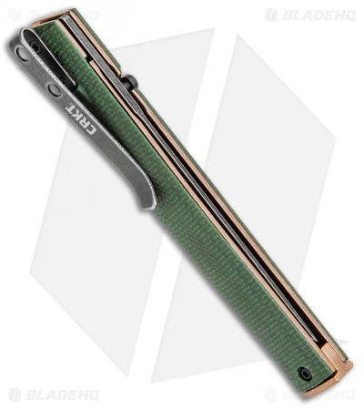 CRKT CEO Liner Lock Knife Green Micarta (3.1" Smokewash D2) BHQ Exclusive - Image 3