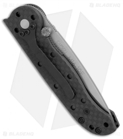 CRKT Carson M16-10F Tanto Flipper Knife Carbon Fiber (3" Satin Serr) - Image 3