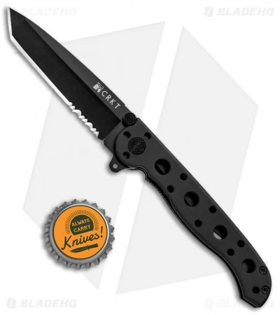CRKT Carson M16-10K EDC Tanto Liner Lock Knife Black Zytel (3" Black Serr) - Image 4
