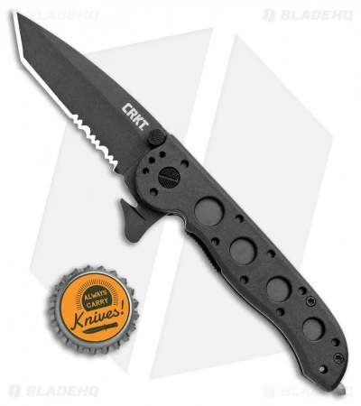 CRKT Carson M16-12ZLEK Tanto Flipper Knife Zytel (3" Black Serr) - Image 4