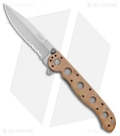 CRKT Carson M16-13ZM Desert Spear Point Flipper Knife (3.5" Bead Blast Serr)