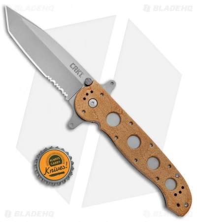 CRKT Carson M16-14ZSF Tanto Flipper Knife Desert Tan (3.875" Bead Blast Serr) - Image 4