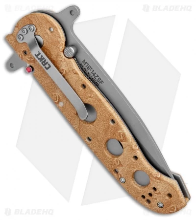 CRKT Carson M16-14ZSF Tanto Flipper Knife Desert Tan (3.875" Bead Blast Serr) - Image 3