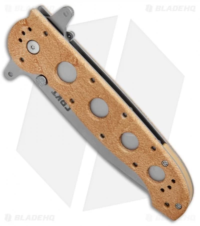 CRKT Carson M16-14ZSF Tanto Flipper Knife Desert Tan (3.875" Bead Blast Serr) - Image 2