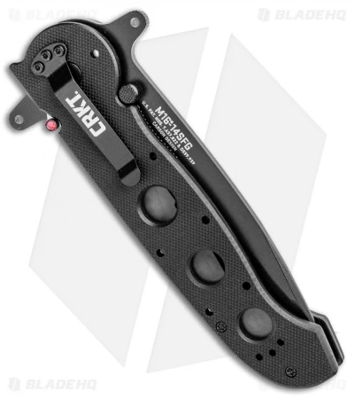 CRKT Carson M16-14SFG Special Forces Tanto Flipper Knife (3.875" Black Serr) - Image 3