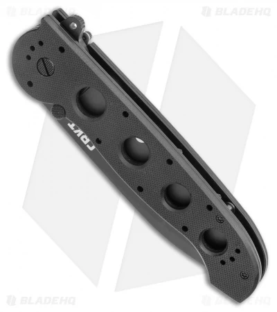 CRKT Carson M21-14G Big Dog Flipper Knife Black G-10 (3.875" Black Serr) - Image 2