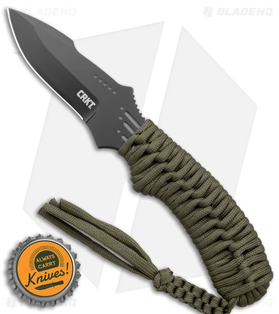 CRKT Crawford Thunder Strike Neck Knife Green Paracord (2.8" Black) 2032 - Image 5