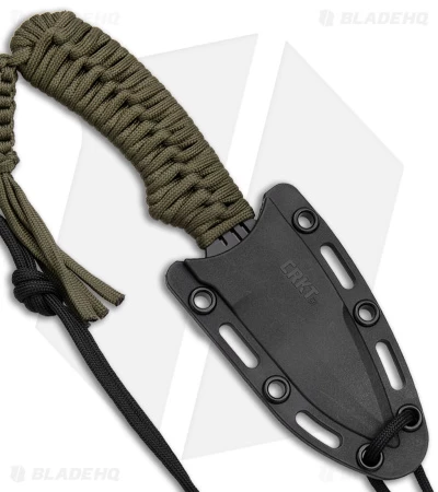 CRKT Crawford Thunder Strike Neck Knife Green Paracord (2.8" Black) 2032 - Image 3