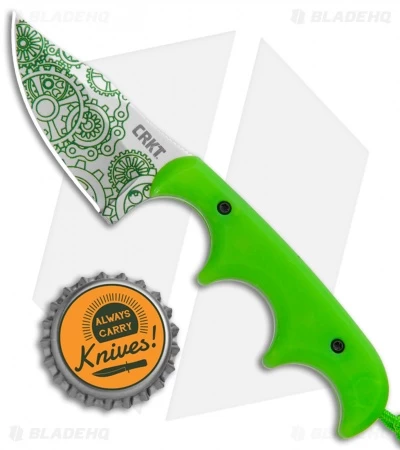 CRKT Folts Minimalist Bowie Neck Knife "Gears" (2.12" Satin) 2387G - Image 4