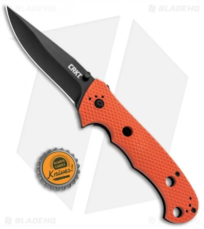 CRKT Hammond Cruiser LAWKS Liner Lock Knife Orange (3.75" Black) 7904ORB - Image 4