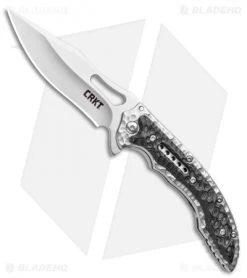 CRKT Ikoma Fossil Small Frame Lock Knife Black G-10 (3.41" Satin) 5462