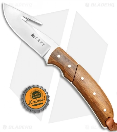 CRKT Kuskokwin Kommer Signature Hunter Fixed Blade Bamboo (3.3" Satin) 2820 - Image 4