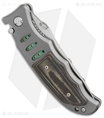 CRKT Lake Sentinel Liner Lock Folding Knife Micarta/Blue (3.3" Satin) 7122M - Image 3