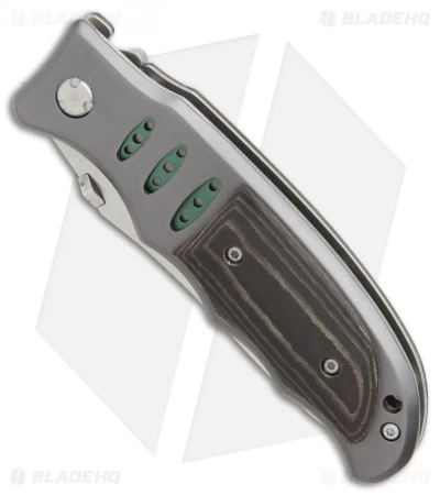 CRKT Lake Sentinel Liner Lock Folding Knife Micarta/Blue (3.3" Satin) 7122M - Image 2