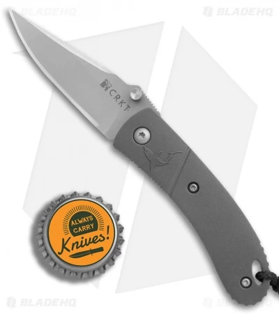 CRKT Lightfoot Urban Shark Liner Lock Knife Gray (2.5" Satin) - Image 4