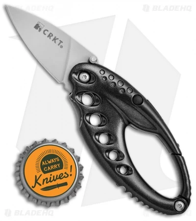 CRKT Lumabiner Liner Lock Knife W/ L.E.D Light (1.6" Bead Blast) - Image 4