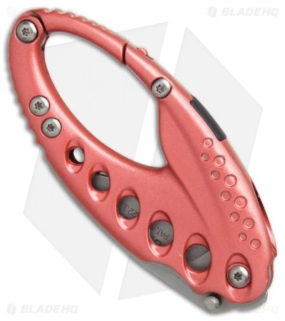 CRKT Lumabiner Pink Liner Lock Knife W/ L.E.D Light (1.6" Bead Blast) - Image 3