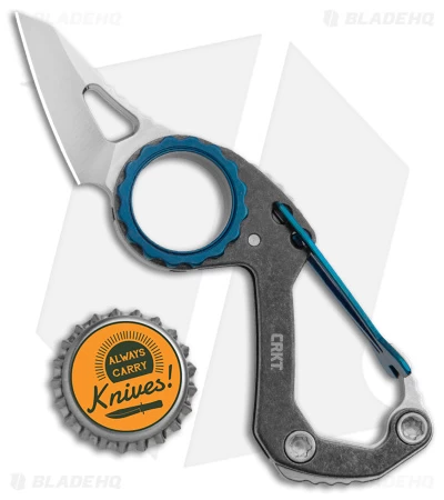 CRKT Mike Bond Compano Sheepsfoot Slip Joint Knife Carabiner (1.44" Satin) - Image 4