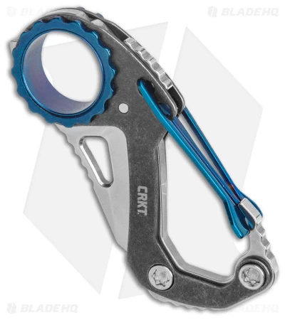 CRKT Mike Bond Compano Sheepsfoot Slip Joint Knife Carabiner (1.44" Satin) - Image 2