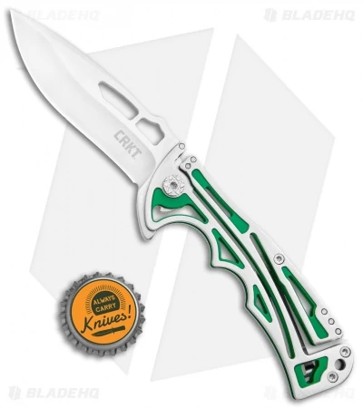 CRKT Nirk Tighe 2 Knife Green Stainless Steel (3.2" Satin) 5241 - Image 4