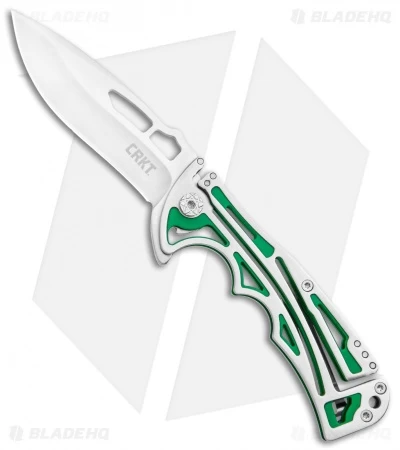 CRKT Nirk Tighe 2 Knife Green Stainless Steel (3.2" Satin) 5241