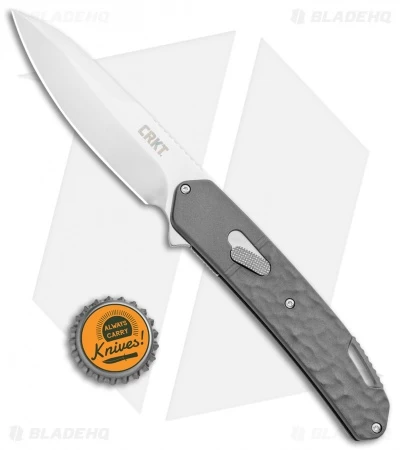 CRKT Onion Bona Fide Liner Lock Knife Gray Aluminum (3.5" Satin) K540GXP - Image 4