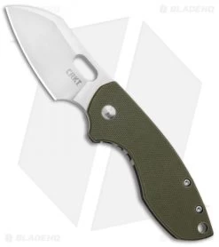 CRKT Pilar Frame Lock Knife OD Green G-10 (2.4" Satin D2) 5311D2D