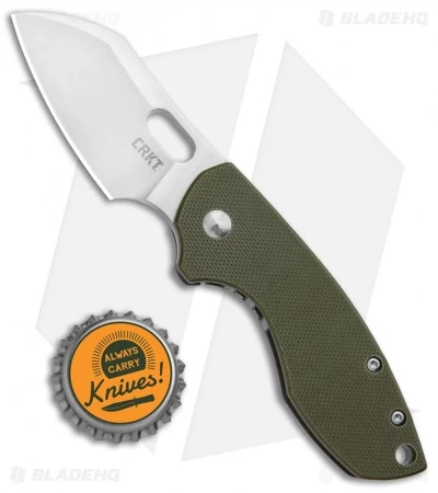 CRKT Pilar Frame Lock Knife OD Green G-10 (2.4" Satin D2) 5311D2D - Image 4