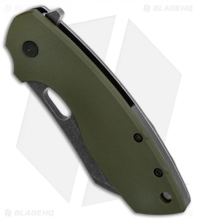CRKT Pilar Large Frame Lock Knife OD Green G-10 (2.6" Black SW D2) BHQ Exclusive - Image 2